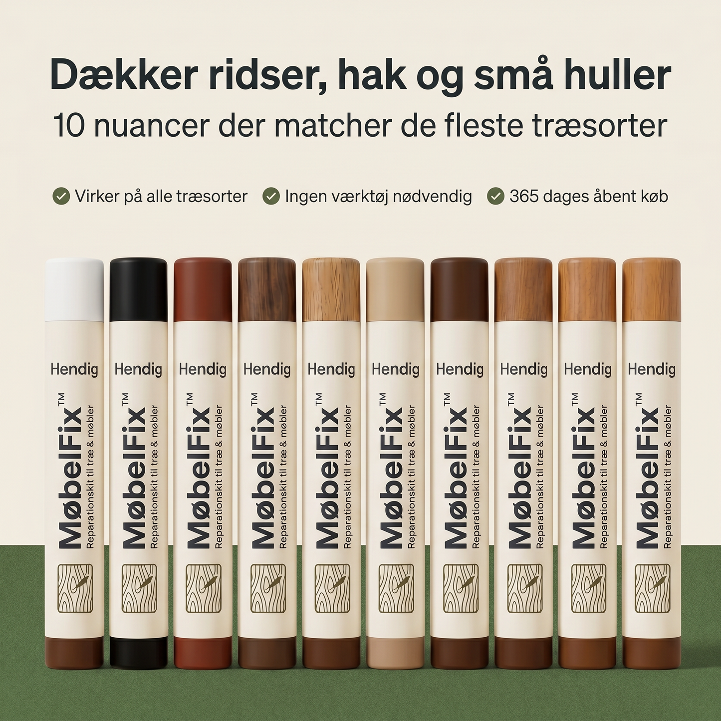 MøbelFix™ - Reparer ridser i træ på 30 sekunder