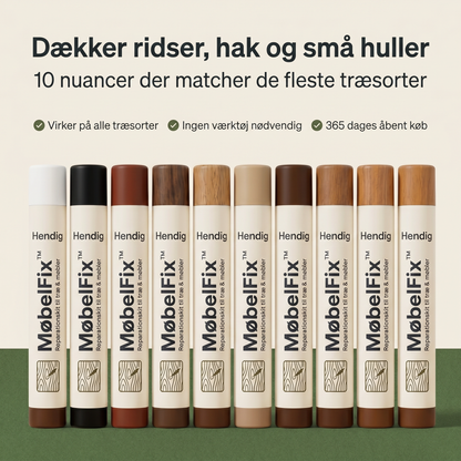 MøbelFix™ - Reparer ridser i træ på 30 sekunder